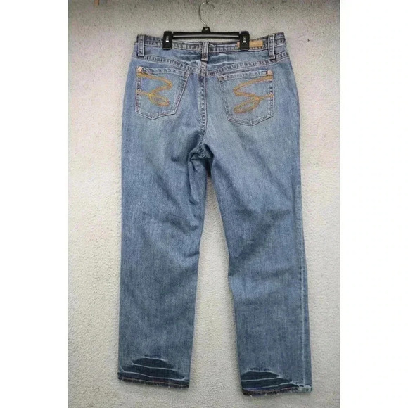 Seven Premier Denim Bootleg Women's Jeans-Size 16-Distressed - Picture 10 of 13
